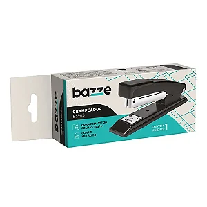Grampeador B5945 - 26/6 - 20 Folhas - Metálico - Preto - Caixa C/1 un -Bazze