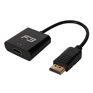 Conversor DisplayPort Macho para HDMI Fêmea Preto CB-DHDMI F3 - 620 - com Cabo de 19cm