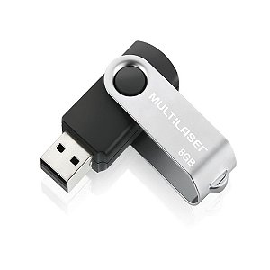 Pen Drive Multilaser 8GB Twist PD587 Preto