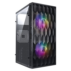 Gabinete Gamer Vinik Wave Preto Lateral Acrilico - Ggwacbk