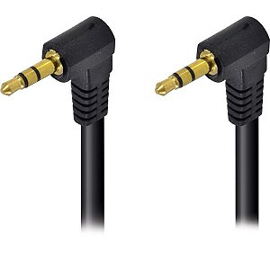 Cabo De Áudio P2 X P2 - 2 Conectores De 90 Graus 1,5 Mts (Und) - 35Sa90-15