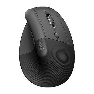 MOUSE SEM FIO LOGITECH LIFT, 4000 DPI, 6 BOTOES, BLUETOOTH, ERGONOMICO, USB- GRAFITE