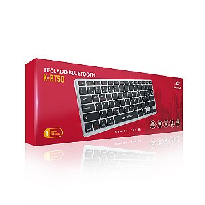 Teclado Bluetooth Recarregável K-BT50BK C3Tech