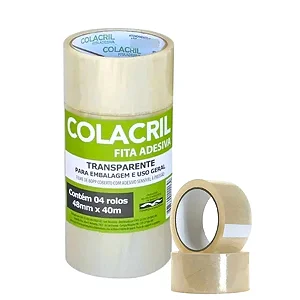 Fita Adesiva Transparente Colacril 48mmx40m und