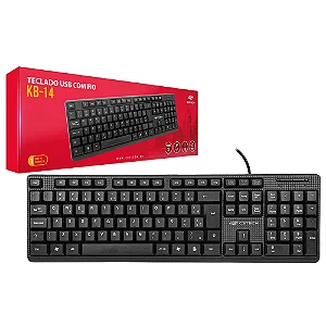 Teclado USB Padrao KB-14BK Preto C3Tech