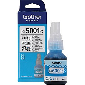 Tinta para Cartucho Brother Ciano Original - BT5001C - 5.000 páginas para HLT4000DW, DCPT310, DCPT510W, DCPT710W, MFCT81