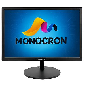 Monitor Monocron Tela 19" LED 75Hz 5ms Preto 1x VGA 1x HDMI - 12786