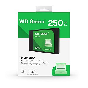 SSD 256 GB Sata 3 2,5" WD Green Leitura 545 MBPS Gravação 505 MBPS
