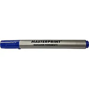 Caneta Marcador Permanente 4,5mm Caixa com 12 Unidades Azul - Masterprint - MP615