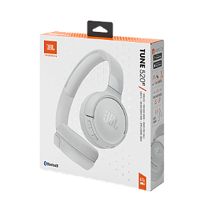 FONE DE OUVIDO SEM FIO JBL TUNE 520BT BRANCO, BT, BATERIA ATÉ 57H,COMANDO DE VOZ,JBLT520BTWHT