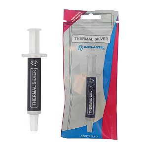 Pasta Térmica Thermal Silver 5 Gramas Seringa para Processador - Vendido Unitário - Implastec - PATS0510CX