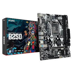 Placa Mãe Pcyes B250 Lga1151 2Xddr4 (Max 64Gb) M.2 Nvme 4Xusb 3.2 2Xusb 2.0 Rede 1000 Hdmi/Vga/Dp M-Atx - Pcyb250-9G64