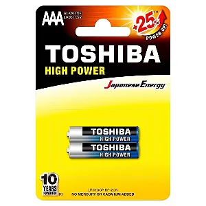 Pilha Alcalina AAA 1,5V LR03GCP (C/2 Pilhas) Toshiba