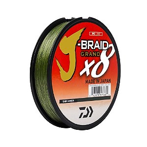 Linha Para Pesca J-Braid X8 Multifunções Verde 15lb 19mm 270 Metros Daiwa