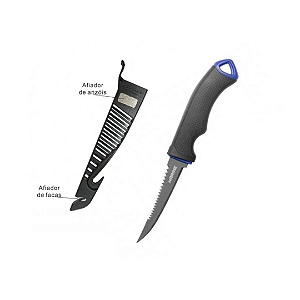 Faca Fillet MFK4T 10cm Teflon Com Serra Marine Sports