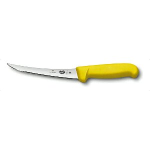 Faca De Cozinha Para Desossar Lâmina Curva 15cm Amarela Victorinox