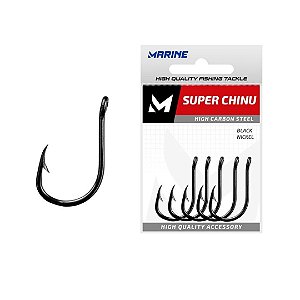 Anzol Marine Sports Super Chinu Black Nickel Nº 8 com 30 Unidades