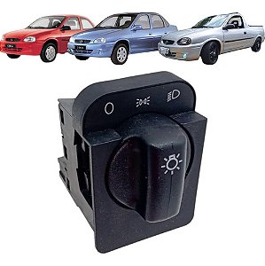 Botão Chave Luz Farol Corsa Sedan Wind Pickup 1994 Até 2010