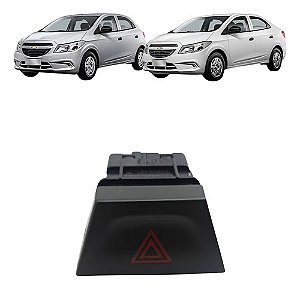 Botão Pisca Alerta Gm Onix Prisma Ano 2013 A 2020 Preto