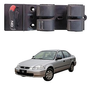 Comando Vidro Elétrico Motorista Honda Civic 1996 1997 1998