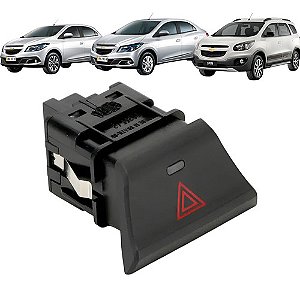 Botão Interruptor Pisca Alerta Onix Prisma Agile Montana Gm Preto