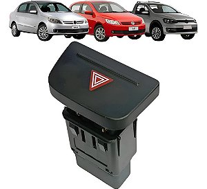 Botão Pisca Alerta Saveiro Voyage Gol G5 2008 09 10 11 12 13 Preto