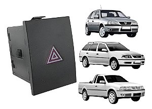 Botão Do Pisca Alerta Gol G3 G4 Saveiro Parati Original Vw Preto