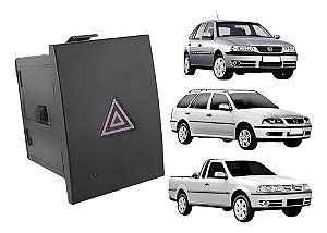 Botão Do Pisca Alerta Saveiro G3 G4 Gol Parati Original Vw Preto