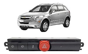 Botão Pisca Alerta Gm Captiva 2010 2011 2012 2013 2014 2015 Preto