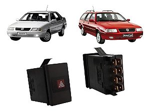 Interruptor Chave Pisca Alerta Vw Santana/ Quantum 98 A 2006 Preto