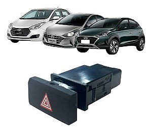 Botão Pisca Alerta Hyundai Hb20 Hb20s Hb20x 12/18 937901s000 Preto