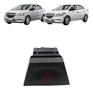 Botão Pisca Alerta Gm Onix Prisma  2013 2014 2015 2016 2020 Preto