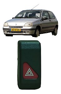 Botão Pisca Alerta Renault Clio 1996 1997 1998 1999 Preto