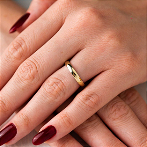Par de Alianças Tradicional 3mm em Moeda Antiga