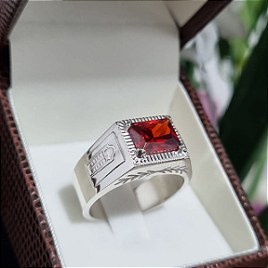 Anel formatura  prata masculino premium