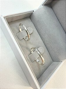 Par Aliança Tradicional Prata 2mm Cód 07N