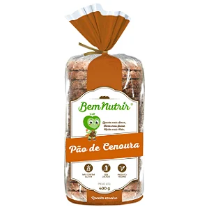 Pão de Cenoura sem Glúten e sem Lactose