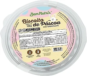 Biscoito de Páscoa sem Glúten - Sabor Chocolate 50% Cacau