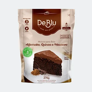 Mistura para Bolo de Alfarroba, Quinoa e Mascavo sem Glúten