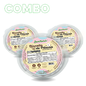 COMBO Biscoito de Páscoa sem Glúten - Sabor Chocolate 50% Cacau