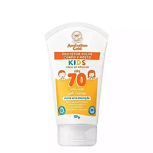 Protetor Solar Corpo E Rosto Kids Fps70 Australian Gold 120g