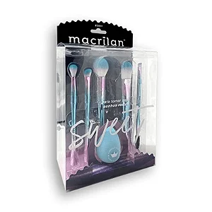 Kit De Pincéis Macrilan Sweet Com 5 Peças