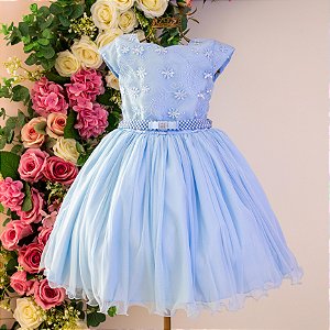Vestido Princesa Azul 4 ao 12