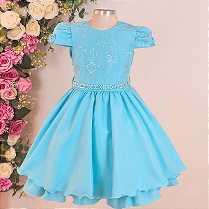 H1148 Vestido Tiffany Laço Manga