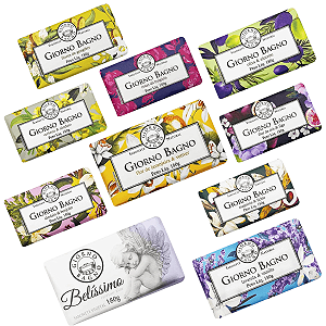 Kit 10 Unidades Sabonete Barra Puro Vegetal Giorno Bagno