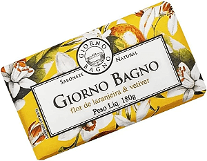 Sabonete em Barra Giorno Bagno Flor de Laranjeira e Vetiver 180g