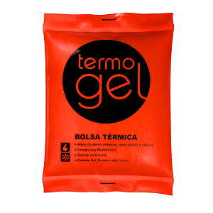 Bolsa Térmica em Gel Laranja Termogel Grande 650mL Compressa Quente e Frio