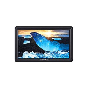 FeelWorld Monitor On‑Camera S55 5,5″ HDMI com Suporte 4K