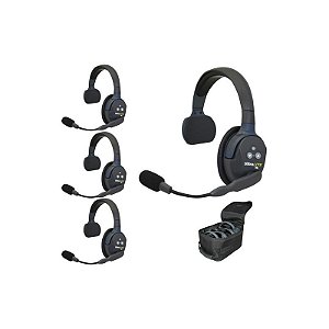 Eartec Sistema de Comunicação Sem Fio UltraLITE UL4S com 4 Headsets