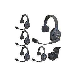 Eartec Sistema de Comunicação Sem Fio UltraLITE UL5SEU com 5 Headsets